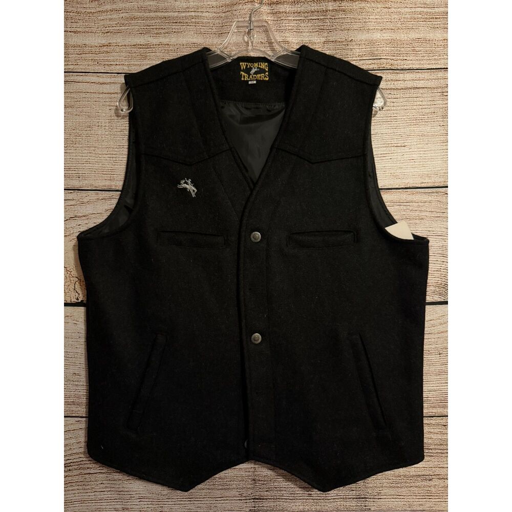 Wyoming Traders | Wyoming Wool Vest | Men's | Black | NEW | Medium